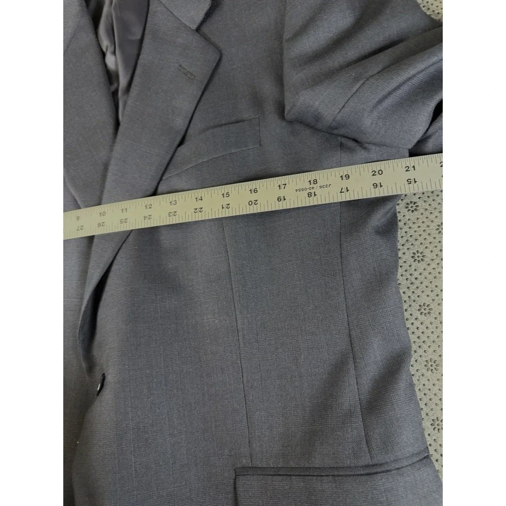 Hickey Freeman Blazer 42 R Dark Gray Boardroom Line Wool Cashmere Blend